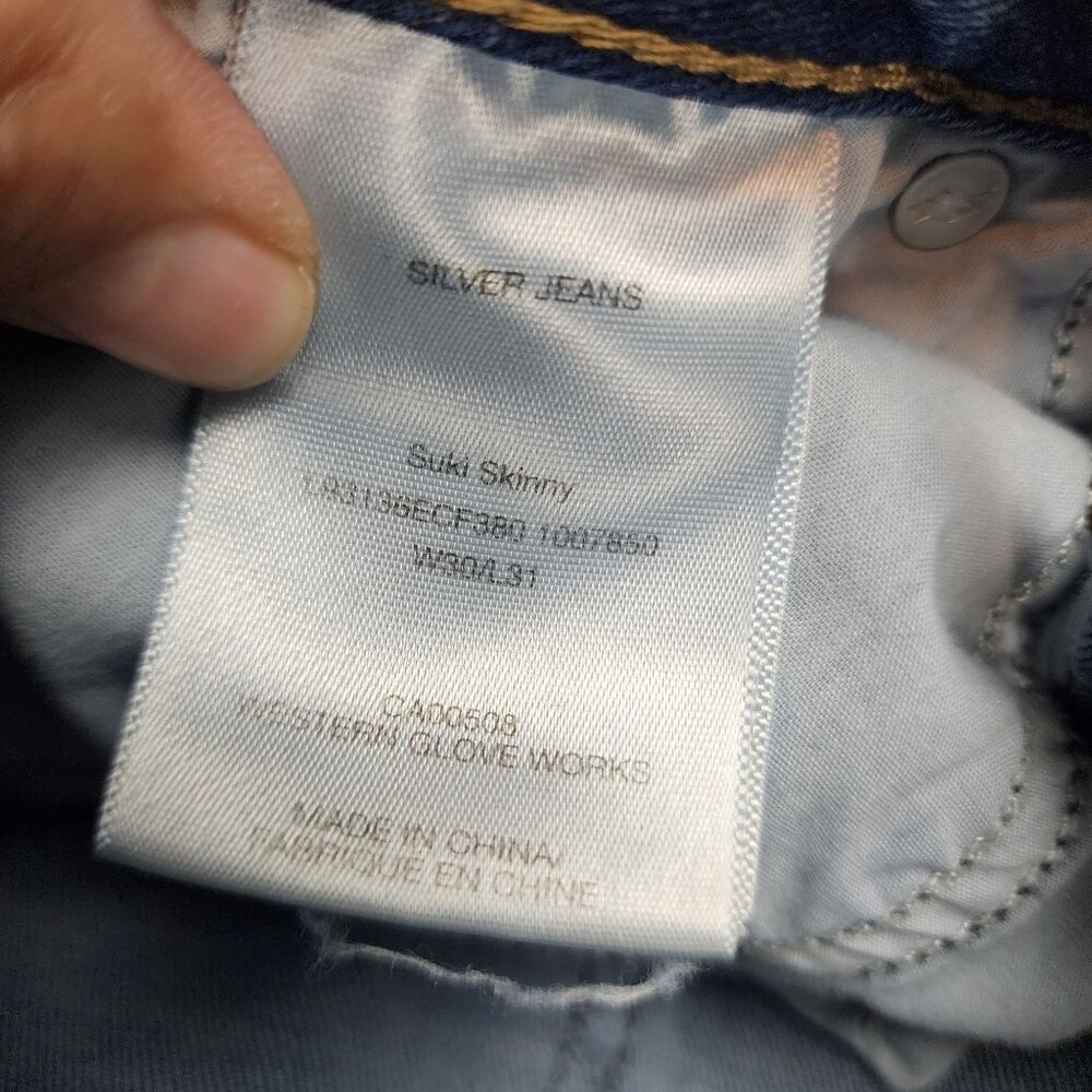 Silver Jeans Womens 30 Suki Medium Wash Stretch Mid Rise Skinny *Read* - Picture 12 of 15